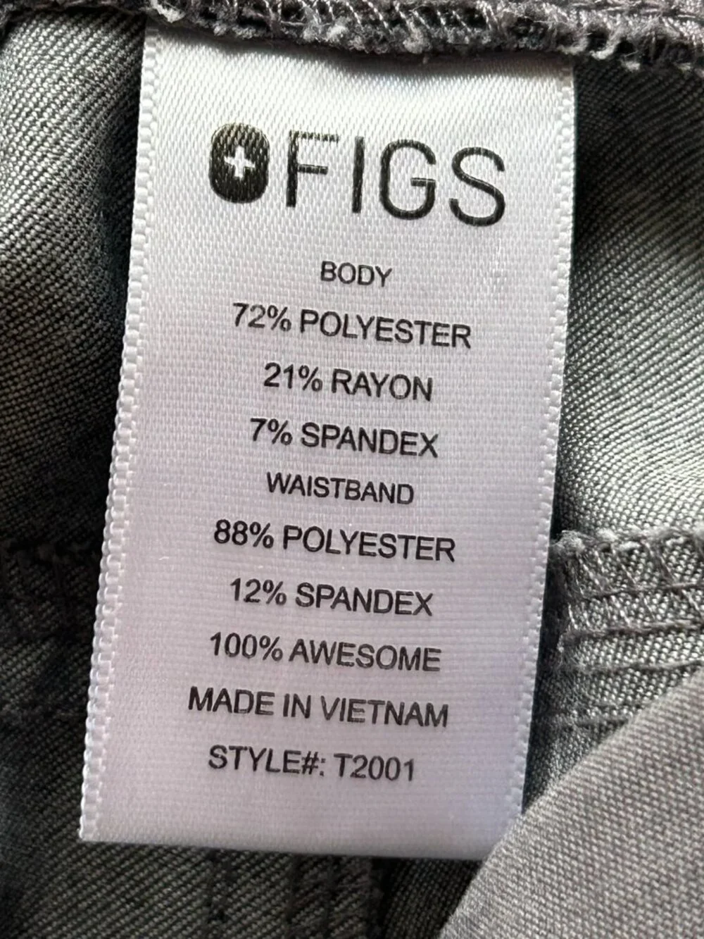 Figs Axim Straight-Leg Cargo Scrub Pant Mens Size Medium Medical Dental Vet